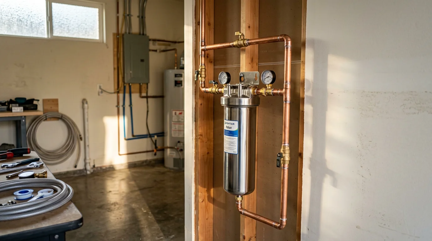 Water filtration system and whole-house plumbing upgrade installation in San Diego home